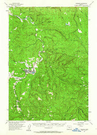 Vernonia Oregon Historical topographic map, 1:62500 scale, 15 X 15 Minute, Year 1955