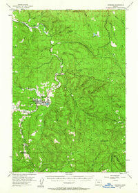 Vernonia Oregon Historical topographic map, 1:62500 scale, 15 X 15 Minute, Year 1955