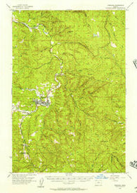 Vernonia Oregon Historical topographic map, 1:62500 scale, 15 X 15 Minute, Year 1955