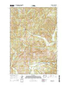 Vinemaple Oregon Current topographic map, 1:24000 scale, 7.5 X 7.5 Minute, Year 2014