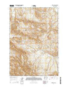 Virtue Flat Oregon Current topographic map, 1:24000 scale, 7.5 X 7.5 Minute, Year 2014