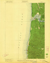 Waldport Oregon Historical topographic map, 1:62500 scale, 15 X 15 Minute, Year 1922
