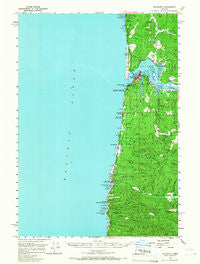 Waldport Oregon Historical topographic map, 1:62500 scale, 15 X 15 Minute, Year 1956