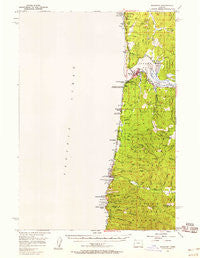 Waldport Oregon Historical topographic map, 1:62500 scale, 15 X 15 Minute, Year 1956