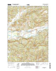 Walterville Oregon Current topographic map, 1:24000 scale, 7.5 X 7.5 Minute, Year 2014