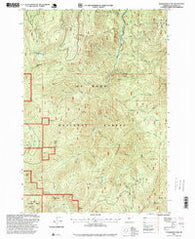Wanderers Peak Oregon Historical topographic map, 1:24000 scale, 7.5 X 7.5 Minute, Year 1997