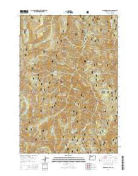 Wanderers Peak Oregon Current topographic map, 1:24000 scale, 7.5 X 7.5 Minute, Year 2014