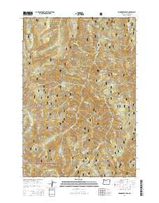 Wanderers Peak Oregon Current topographic map, 1:24000 scale, 7.5 X 7.5 Minute, Year 2014