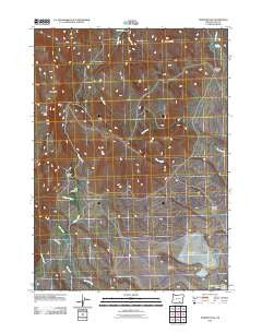 Warner Peak Oregon Historical topographic map, 1:24000 scale, 7.5 X 7.5 Minute, Year 2011