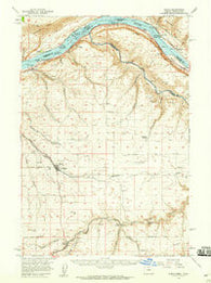 Wasco Oregon Historical topographic map, 1:62500 scale, 15 X 15 Minute, Year 1957