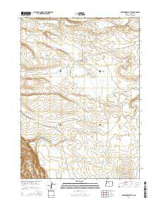 Whitehorse Butte Oregon Current topographic map, 1:24000 scale, 7.5 X 7.5 Minute, Year 2014