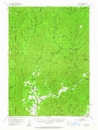 Wimer Oregon Historical topographic map, 1:62500 scale, 15 X 15 Minute, Year 1954