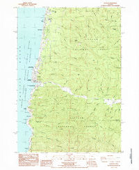 Yachats Oregon Historical topographic map, 1:24000 scale, 7.5 X 7.5 Minute, Year 1984