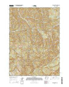 Yellow Butte Oregon Current topographic map, 1:24000 scale, 7.5 X 7.5 Minute, Year 2014