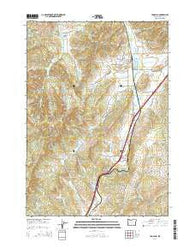 Yoncalla Oregon Current topographic map, 1:24000 scale, 7.5 X 7.5 Minute, Year 2014