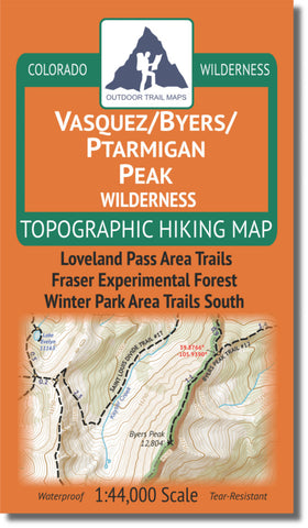 Buy map Vasquez / Byers / Ptarmigan Peak Wilderness