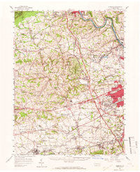 Alburtis Pennsylvania Historical topographic map, 1:62500 scale, 15 X 15 Minute, Year 1957
