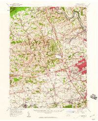 Alburtis Pennsylvania Historical topographic map, 1:62500 scale, 15 X 15 Minute, Year 1957