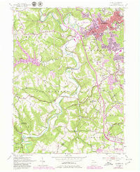 Aliquippa Pennsylvania Historical topographic map, 1:24000 scale, 7.5 X 7.5 Minute, Year 1954
