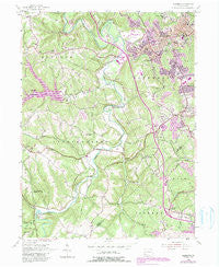 Aliquippa Pennsylvania Historical topographic map, 1:24000 scale, 7.5 X 7.5 Minute, Year 1954