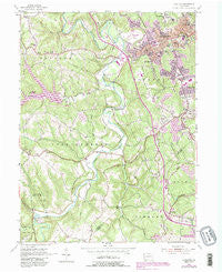 Aliquippa Pennsylvania Historical topographic map, 1:24000 scale, 7.5 X 7.5 Minute, Year 1954