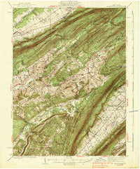 Allensville Pennsylvania Historical topographic map, 1:62500 scale, 15 X 15 Minute, Year 1938
