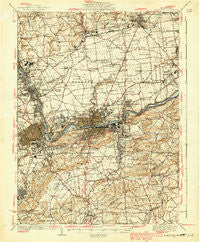 Allentown Pennsylvania Historical topographic map, 1:62500 scale, 15 X 15 Minute, Year 1939