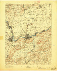 Allentown Pennsylvania Historical topographic map, 1:62500 scale, 15 X 15 Minute, Year 1894