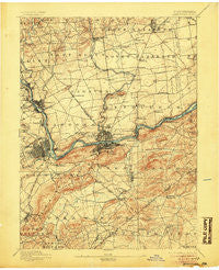 Allentown Pennsylvania Historical topographic map, 1:62500 scale, 15 X 15 Minute, Year 1894