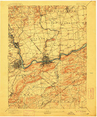 Allentown Pennsylvania Historical topographic map, 1:62500 scale, 15 X 15 Minute, Year 1894
