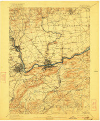 Allentown Pennsylvania Historical topographic map, 1:62500 scale, 15 X 15 Minute, Year 1894