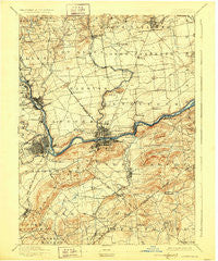 Allentown Pennsylvania Historical topographic map, 1:62500 scale, 15 X 15 Minute, Year 1894