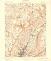 Altoona Pennsylvania Historical topographic map, 1:62500 scale, 15 X 15 Minute, Year 1922