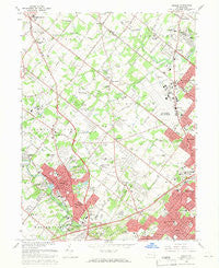Ambler Pennsylvania Historical topographic map, 1:24000 scale, 7.5 X 7.5 Minute, Year 1966