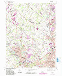 Ambler Pennsylvania Historical topographic map, 1:24000 scale, 7.5 X 7.5 Minute, Year 1966