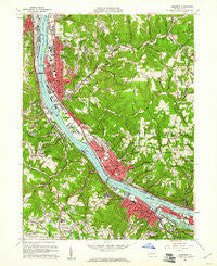 Ambridge Pennsylvania Historical topographic map, 1:24000 scale, 7.5 X 7.5 Minute, Year 1960