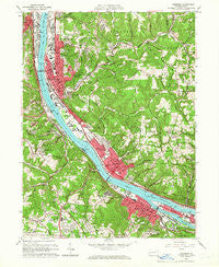 Ambridge Pennsylvania Historical topographic map, 1:24000 scale, 7.5 X 7.5 Minute, Year 1960