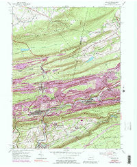 Ashland Pennsylvania Historical topographic map, 1:24000 scale, 7.5 X 7.5 Minute, Year 1953