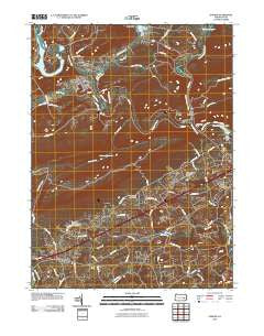 Auburn Pennsylvania Historical topographic map, 1:24000 scale, 7.5 X 7.5 Minute, Year 2010