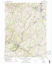 Avella Pennsylvania Historical topographic map, 1:24000 scale, 7.5 X 7.5 Minute, Year 1954