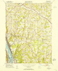 Baden Pennsylvania Historical topographic map, 1:24000 scale, 7.5 X 7.5 Minute, Year 1953