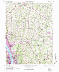 Baden Pennsylvania Historical topographic map, 1:24000 scale, 7.5 X 7.5 Minute, Year 1953