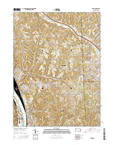 Baden Pennsylvania Current topographic map, 1:24000 scale, 7.5 X 7.5 Minute, Year 2016