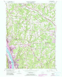Baden Pennsylvania Historical topographic map, 1:24000 scale, 7.5 X 7.5 Minute, Year 1953