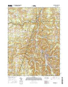 Barnesboro Pennsylvania Current topographic map, 1:24000 scale, 7.5 X 7.5 Minute, Year 2016