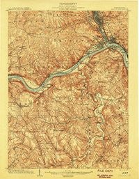 Beaver Pennsylvania Historical topographic map, 1:62500 scale, 15 X 15 Minute, Year 1904