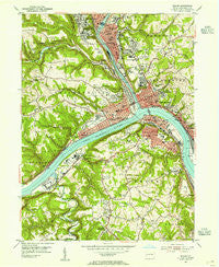 Beaver Pennsylvania Historical topographic map, 1:24000 scale, 7.5 X 7.5 Minute, Year 1953