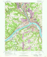 Beaver Pennsylvania Historical topographic map, 1:24000 scale, 7.5 X 7.5 Minute, Year 1953