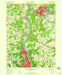 Beaver Falls Pennsylvania Historical topographic map, 1:24000 scale, 7.5 X 7.5 Minute, Year 1957