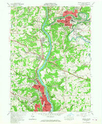 Beaver Falls Pennsylvania Historical topographic map, 1:24000 scale, 7.5 X 7.5 Minute, Year 1957